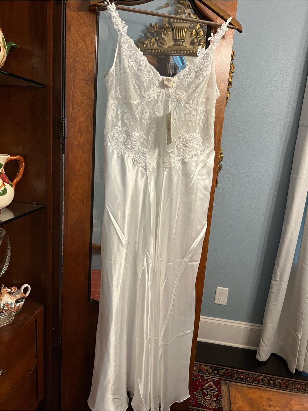 In Bloom by Jonquil Lace Floral nightgown in White